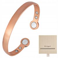 Bransoletka miedziana męska magnetyczna zdrowotna regulowana BLINGART