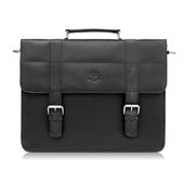 torba męska na ramię skórzana aktówka vintage czarna paolo peruzzi t-99-hbl