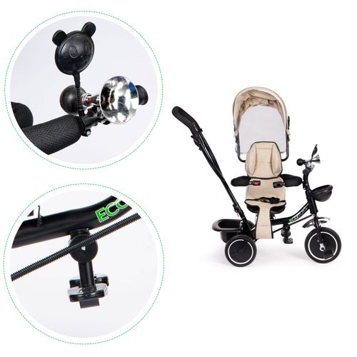 Rowerek trójkołowy obracane siedzisko Beżowy na Arena.pl