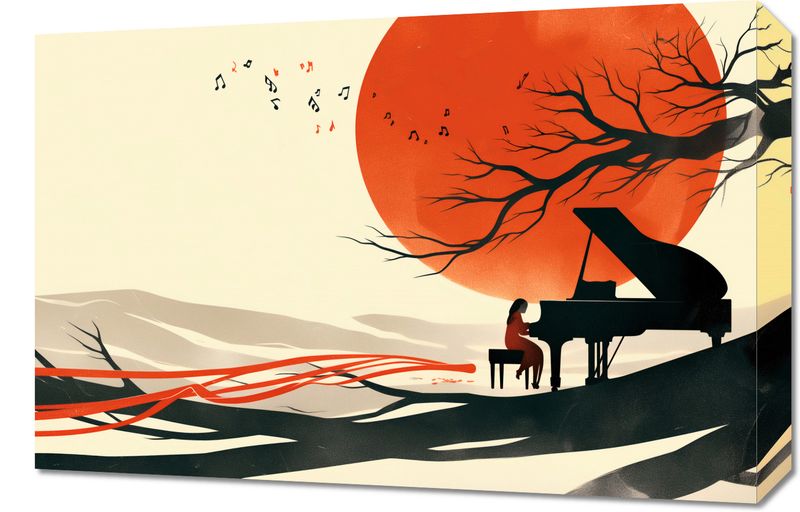 Obraz 60x40cm Pianistka zdjęcie 1