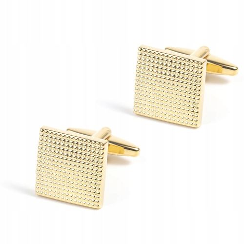 Spinki Do Mankietów Złote Koszuli Męskie Kwadratowe Diamentowane na Arena.pl
