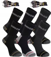 SKARPETY ROBOCZE WORK WYTRZYMAŁE MOCNE SKARPETKI BAWEŁNA 6-PAR MORAJ 39-42