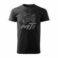 Koszulka motocyklowa z motocyklem na motor CF MOTO 700 MT męska czarna REGULAR L