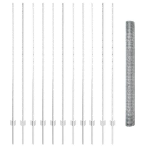 Ogrodzenie z słupkami Srebrny 1.5 x 25 m Stal na Arena.pl