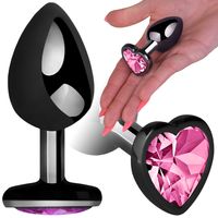 Korek Stalowy Do Anusa Z Kryształem W Serce Rozm S