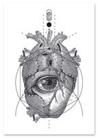 Plakat serce oko geometria 61x91 cm