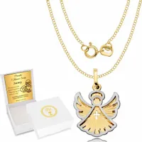 Złoty Łańcuszek z Medalikiem 585 Komunia Grawer