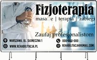 BANER REKLAMOWY 130x80cm oczkowany projekt w cenie fizoterapia