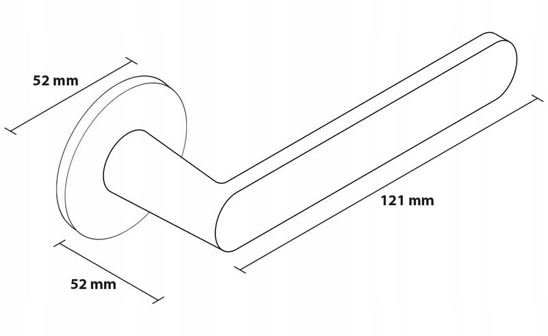 KLAMKA DRZWIOWA LUNA SLIM CHROM SZCZOTKOWANY MAT zdjęcie 3
