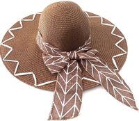 ELEGANCKI KAPELUSZ DAMSKI PLAŻOWY LETNI SŁOMKOWY
