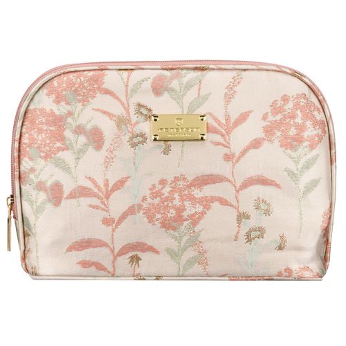 kosmetyczka podróżna z materiału syntetycznego w różowo-beżowym kolorze na Arena.pl