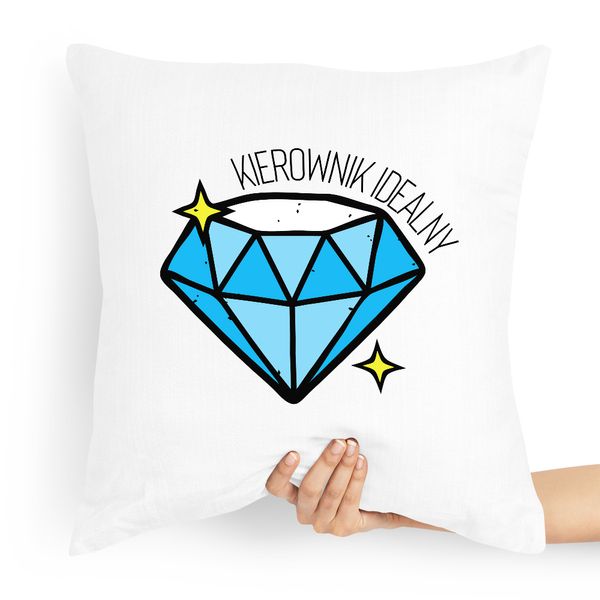 Poduszka Prezent Dla Kierownika Kierownik Idealny Z Nadrukiem Ze Zdjęciem zdjęcie 1