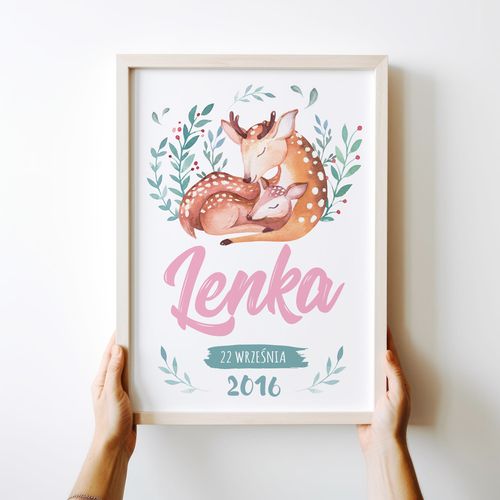 Plakat metryczka dla twojego dziecka 50x70 cm na Arena.pl