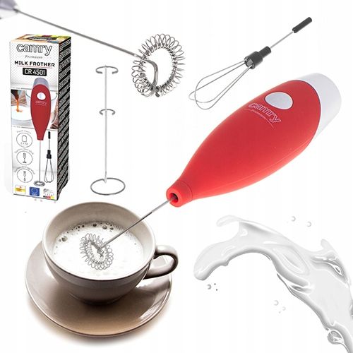 spieniacz do mleka z mieszadłem i stojakiem camry cr 4501 red na Arena.pl