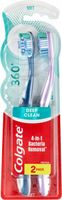 COLGATE 360° WHOLE MOUTH CLEAN SZCZOTECZKI DO ZĘBÓW SOFT 1+1 SZT