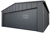 Garaż blaszany Premium 6x5,8 Brama segmntowa drzwi 2x okno rynny GP648