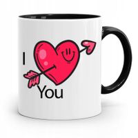 Kubek Czarny Dzień Dziecka Dla Córki Syna I Love U Z Nadrukiem Ze Zdjęciem