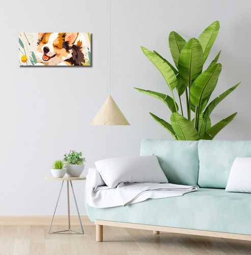 Obraz 50x20cm Beztroski Corgi na Arena.pl