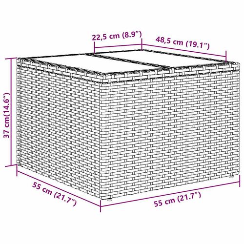Zestaw Sof na Ogród 7 pcs Beżowy i szary 55 x 55 x 37 cm na Arena.pl