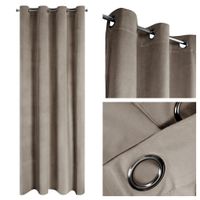Zasłona gotowa na przelotkach Eurofirany 140X250 MELANIE brąz