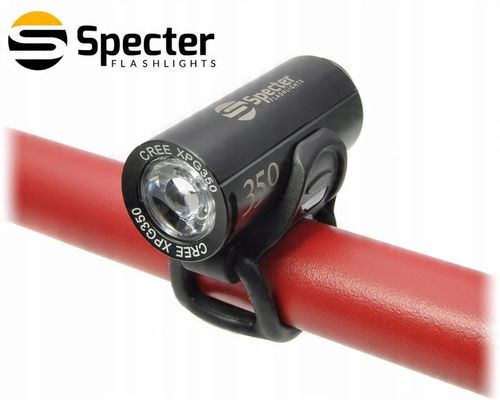 Przednia lampka ROWEROWA LED Specter XPG350 lm latarka uchwyt USB miejska na Arena.pl