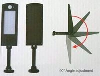 Lampa ogrodowa solarna 48W, z pilotem, czujnikiem ruchu i zmierzchu