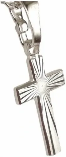 Łańcuszek srebrny 925 Krzyżyk Komplet (na PREZENT Komunia ) na Arena.pl