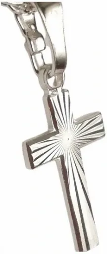 Łańcuszek srebrny 925 Krzyżyk Komplet (na PREZENT Komunia ) zdjęcie 3