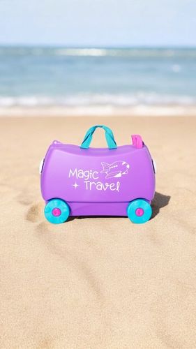 Walizka kabinowa dla dzieci jeżdżąca podróżna jeździk MAGIC TRAVEL HOLIDAY na Arena.pl
