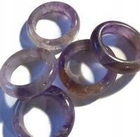 Obrączka pierścionek kamień naturalny ametyst 18,67mm / b317
