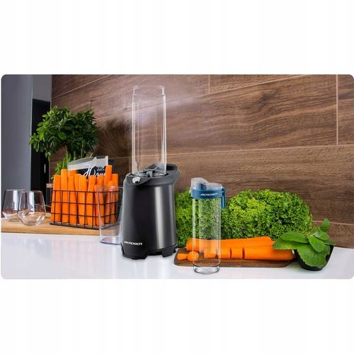 BLENDER SMOOTHIE Z 2 BIDONAMI 350W BERDSEN + 2 BIDONY BUTELKI 0,57L CZARNY na Arena.pl