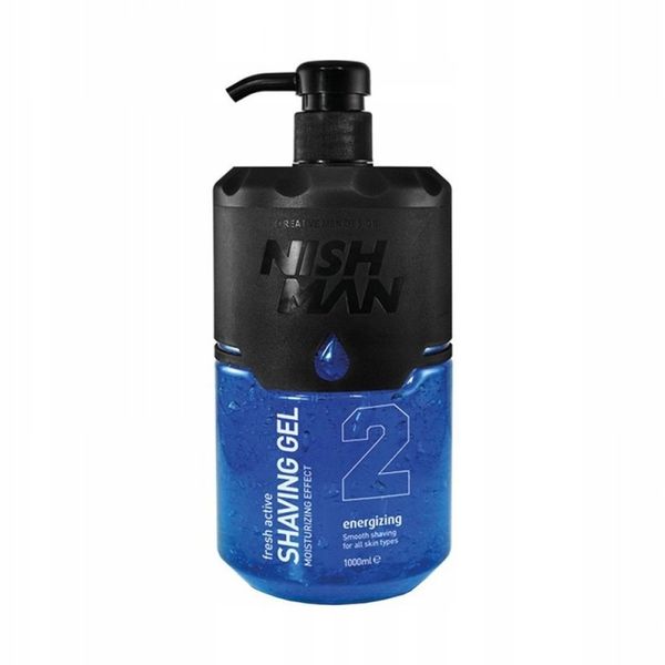 Żel do golenia Nishman No.2 Blue Fresh Active 1L zdjęcie 1