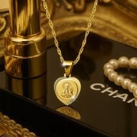 ZŁOTY ŁAŃCUSZEK DAMSKI Z MEDALIKIEM MATKA BOSKA SREBRO 925 DLA MAMY. BABCI