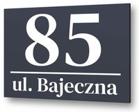 Tabliczka ADRESOWA ANTRACYT Numer domu 30x40 DUŻA