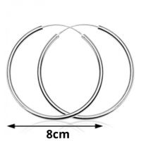 SREBRNE KOLCZYKI KOŁA 10 CM PRÓBA SREBRA 925