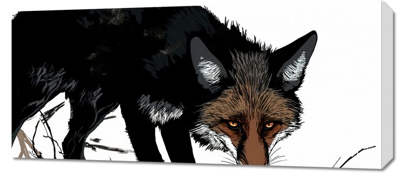 Obraz 90x40cm Nieufny Lis zdjęcie 1