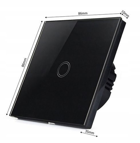 DOTYKOWY WŁĄCZNIK WYŁĄCZNIK ŚWIATŁA SZKLANY POJEDYNCZY LED WiFi Tuya na Arena.pl