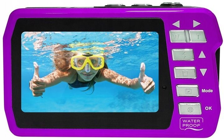 Aparat EASYPIX Aquapix W3048 Edge Fioletowy zdjęcie 2