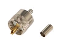 Wtyk CB (UHF/UC1) zaciskany RG58+tulejkaRG58+tulejka