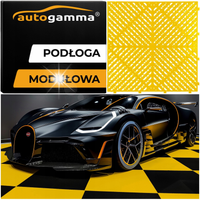 Podłoga modułowa Płytki puzzle 40x40 Garaż Auto Posadzka Warsztat Żółty