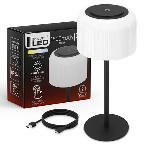 Lampka Na Biurko Stołowa LED Dotyk Akumulatorowa Ściemniacz 3 Barwy na Arena.pl