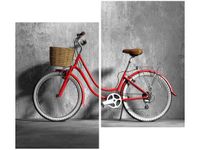 80X70CM OLDSCHOOLOWY ROWER DUO OBRAZ