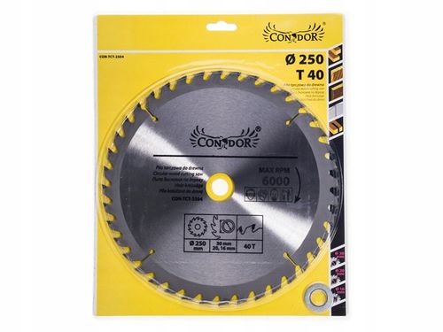 PIŁA TARCZOWA WIDIOWA TARCZA DO CIĘCIA DREWNA 250x30mm 40Z redukcja 20,16mm na Arena.pl