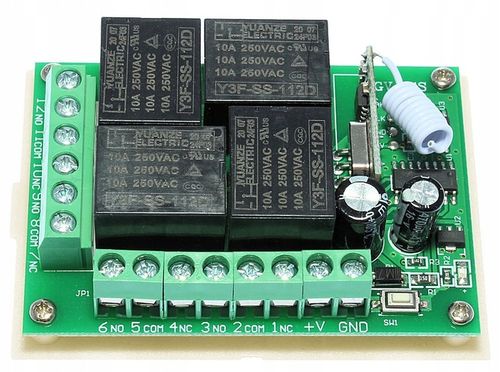 Przekaźnik 12V 433MHz 4 Kanały Przełącznik Pilot na Arena.pl