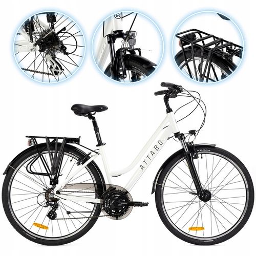 Rower trekkingowy damski ATTABO 19" Shimano Altus Dynamo Nexus Suntour na Arena.pl