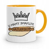 Kubek Żółty Dla Mamy U Mamy Smakuje Najlepiej Z Nadrukiem Ze Zdjęciem
