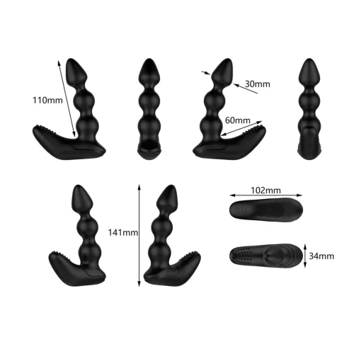 nexus bendz prostate - anatomiczny masażer prostaty z pilotem, czarny na Arena.pl