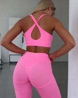 KOMPLET sportowy LEGINSY sportowe push up Z WYSOKIM STANEM