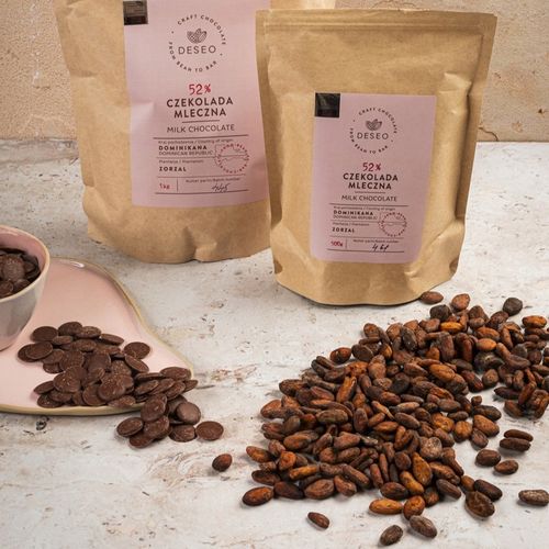 CZEKOLADA MLECZNA 52% 500G DESEO DROPSY CZEKOLADOWE fondue fontanny na Arena.pl