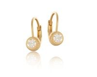 kolczyki kryształki na angielskim zapięciu dla dziewczynki (p13323au)